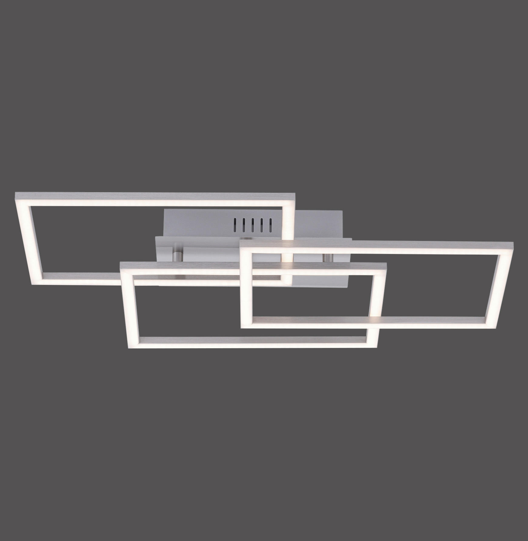 LED-DECKENLEUCHTE Iven 54/33,5/7,5 cm   - Alufarben, Design, Kunststoff/Metall (54/33,5/7,5cm)
