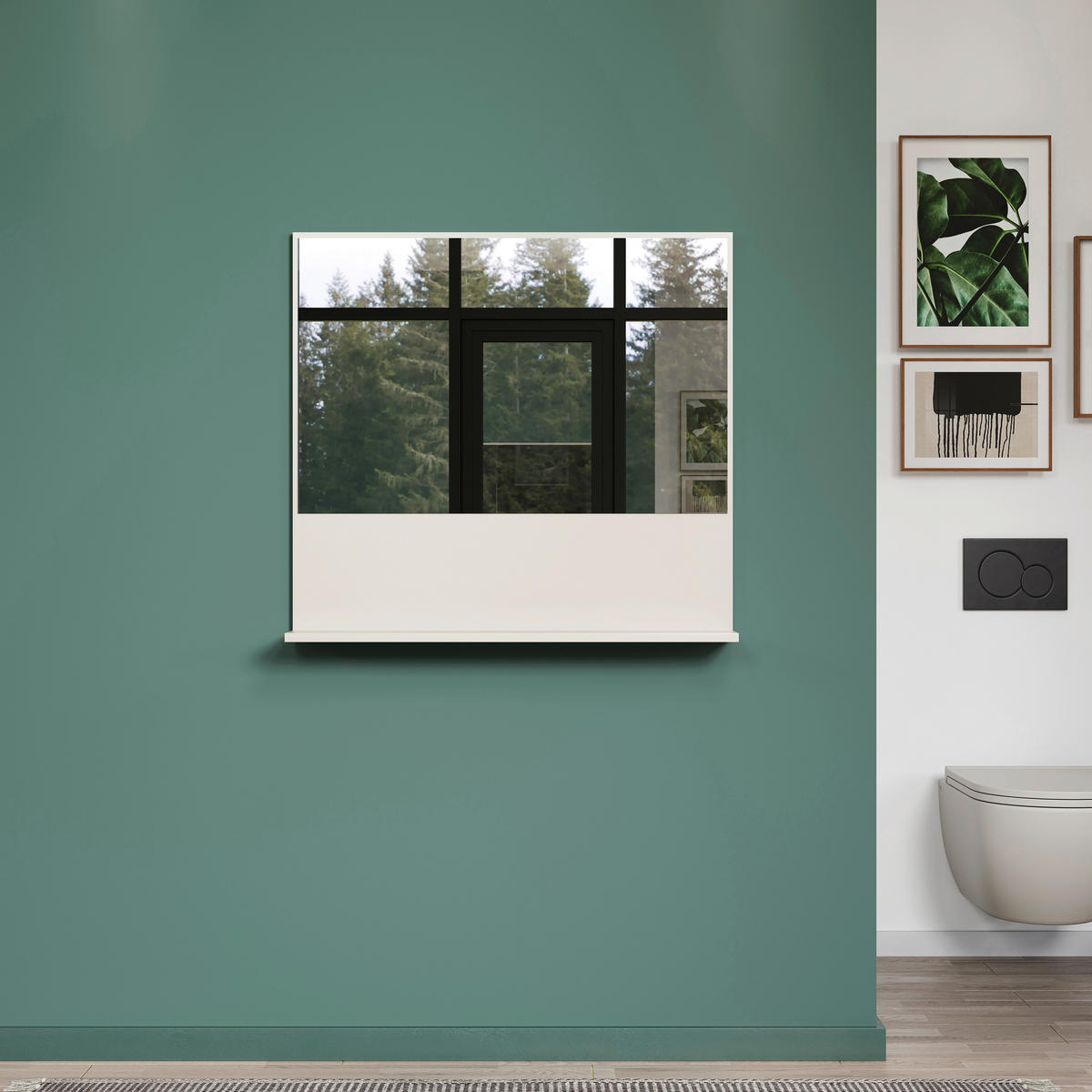 BADEZIMMERSPIEGEL 80/74/14 cm  - Kaschmir, Trend, Glas/Holzwerkstoff (80/74/14cm) - MID.YOU