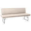 SITZBANK in Metall, Textil Creme, Schwarz  - Creme/Schwarz, Design, Textil/Metall (195/87/65cm) - Dieter Knoll