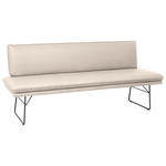 SITZBANK in Metall, Textil Creme, Schwarz  - Creme/Schwarz, Design, Textil/Metall (195/87/65cm) - Dieter Knoll