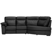 WOHNLANDSCHAFT in Holz, Leder Schwarz - Wengefarben/Schwarz, Design, Leder/Holz (271/138cm) - Natuzzi Editions