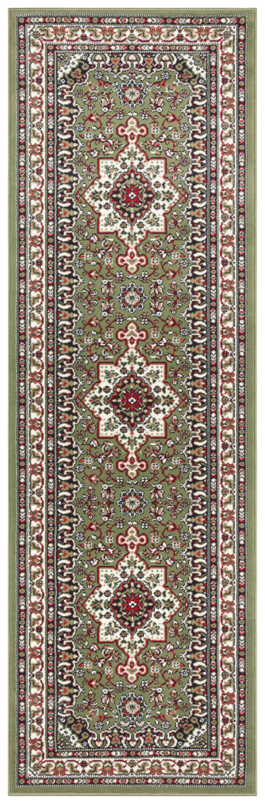 LÄUFER 80/250 cm Mirkan  - Multicolor/Olivgrün, Basics, Kunststoff/Textil (80/250cm)