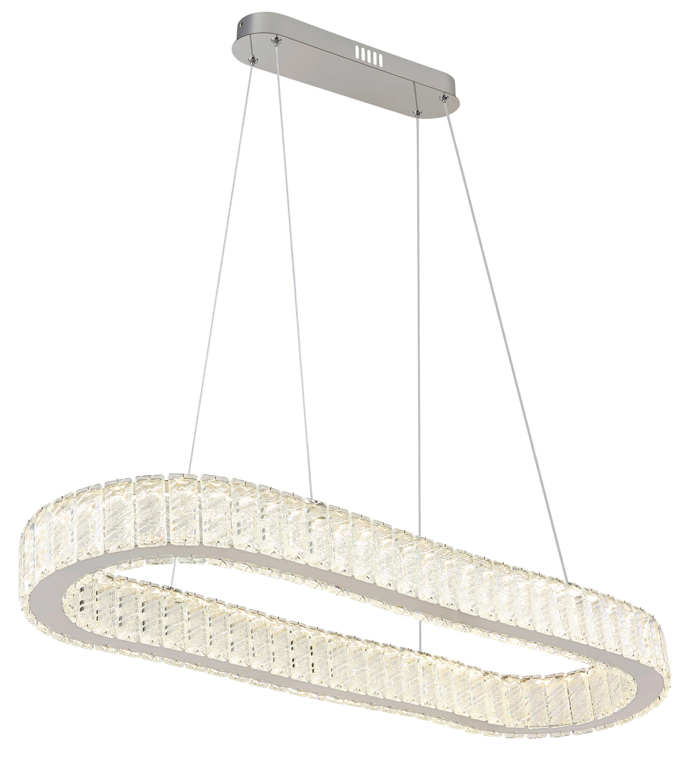 LED FÜGGŐLÁMPA 89/31/120 cm  - krómszínű/áttetsző, Konventionell, műanyag/Üveg (89/31/120cm) - Globo