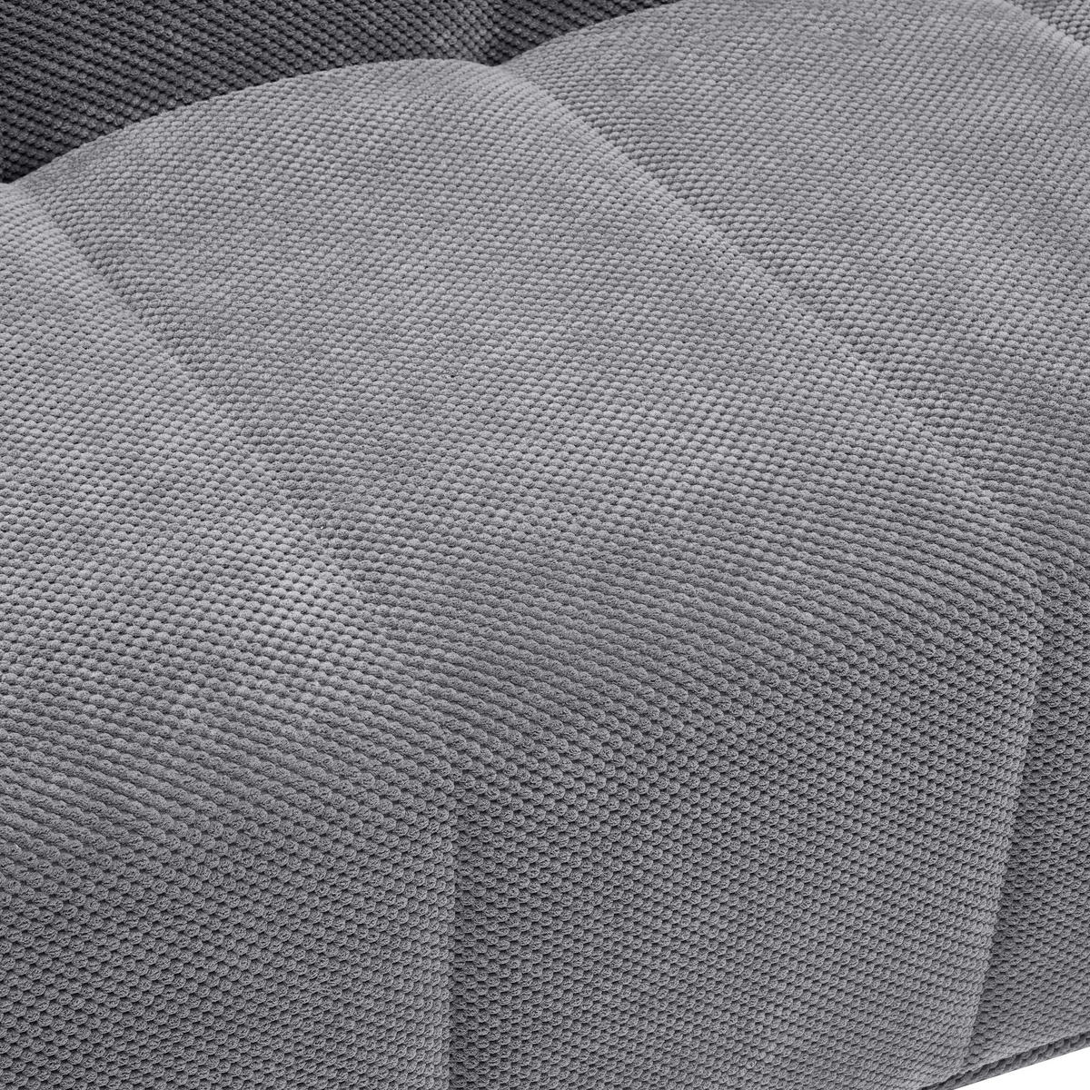 SCHLAFSOFA  mit Liegefunktion Velours Grau  - Schwarz/Grau, Design, Kunststoff/Textil (148/88/110cm) - Livetastic