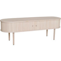 TV-MÖBEL i faner ek vit, ekfärgad  - vit/ekfärgad, Design, trä (130/40/45cm) - Best Price