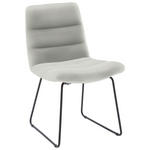 STUHL  in Cord Textil  - Hellgrau/Schwarz, Design, Textil/Metall (52/88/66cm) - Dieter Knoll