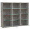 REGAL  102/82/23 cm Grau  - Grau, Design, Glas/Holzwerkstoff (102/82/23cm) - MID.YOU