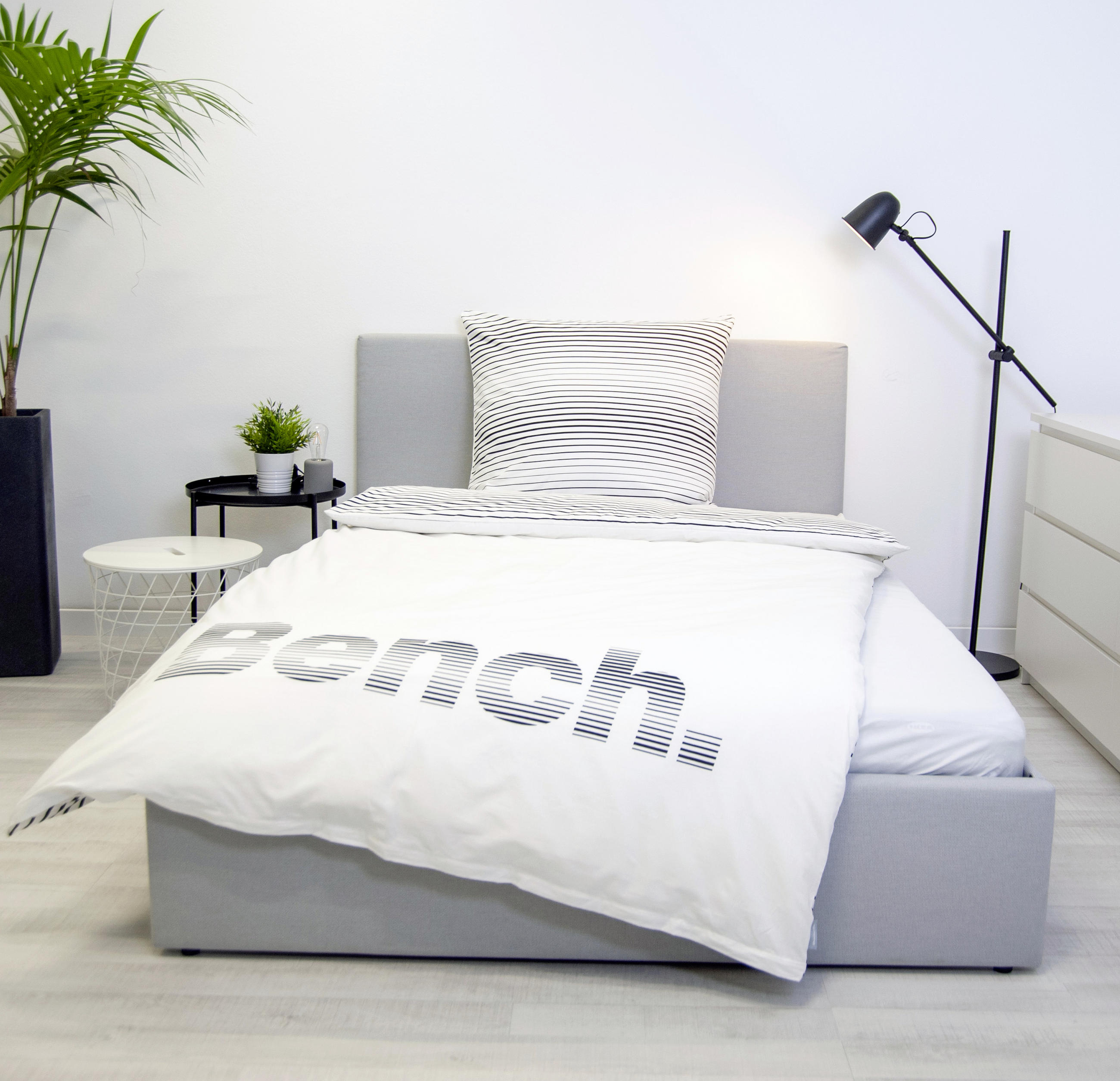 WENDEBETTWÄSCHE 155/220 cm  - Schwarz/Weiß, Basics, Textil (155/220cm) - Bench