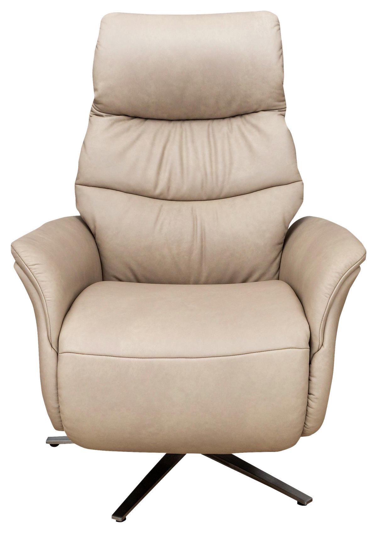 Scaun De Relaxare din piele, bej - argintiu/bej, Modern, metal/piele (74/117/88cm) - Himolla