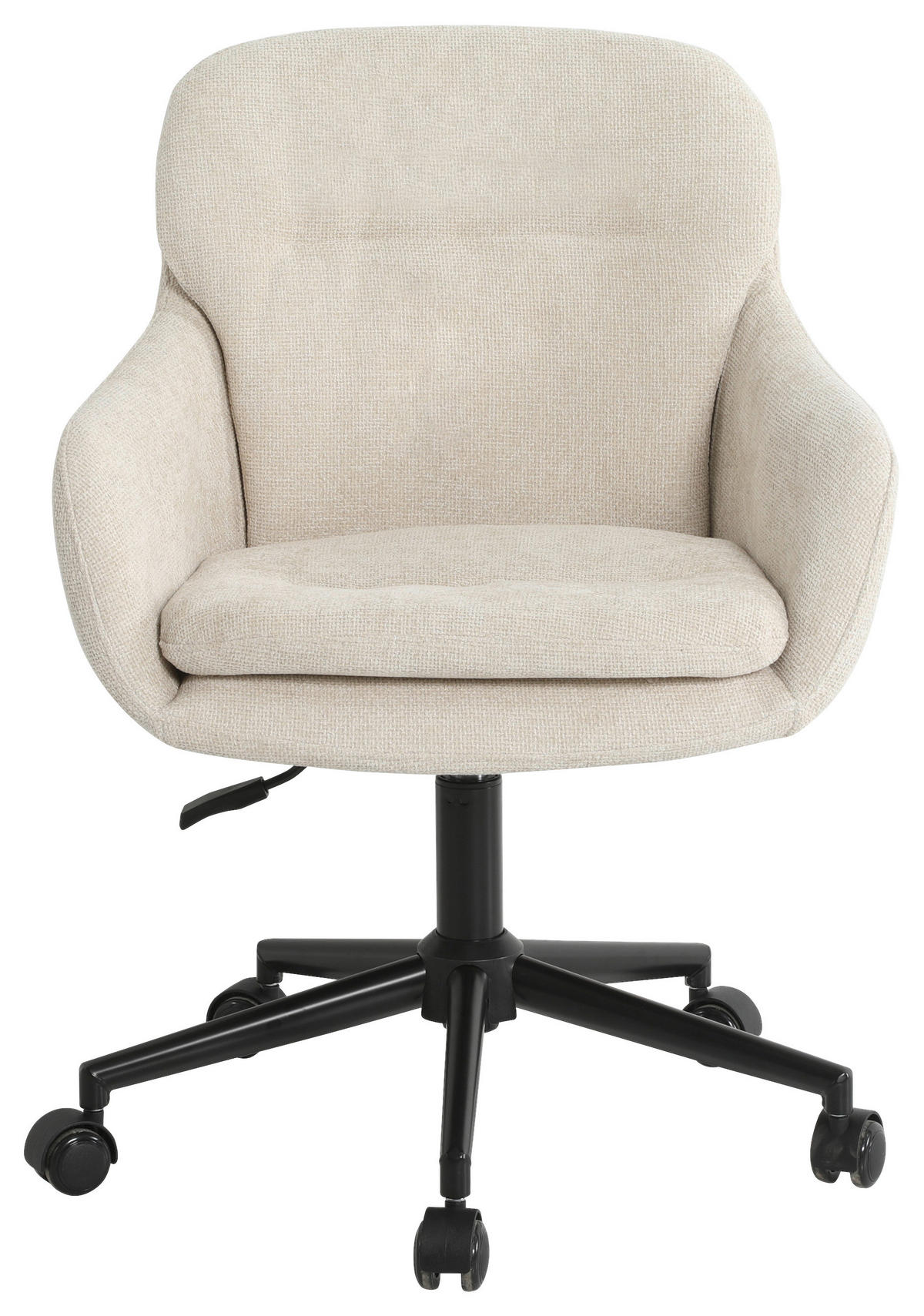DREHSTUHL  in Chenille Schwarz, Beige  - Beige/Schwarz, MODERN, Textil/Metall (58/79/89/59cm) - Livetastic