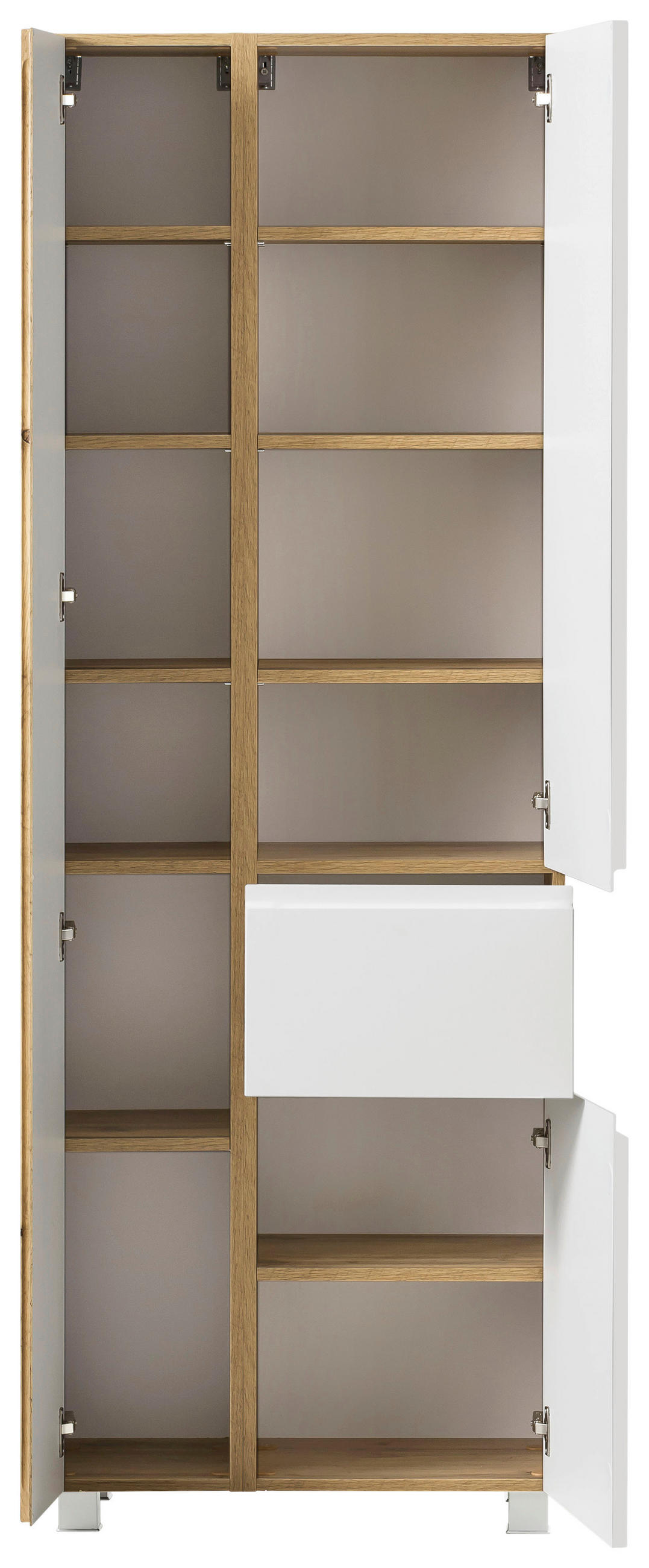 HOCHSCHRANK 65/180/35 cm  - Eiche Wotan/Weiß, MODERN, Holzwerkstoff (65/180/35cm) - Held