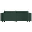 SCHLAFSOFA Cord Dunkelgrün  inkl. Zierkissen, Bettkasten, Schlaffunktion  - Dunkelgrün/Schwarz, MODERN, Kunststoff/Textil (250/68/104cm) - Xora