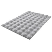 FÜRDŐSZOBASZŐNYEG  60/90 cm  világosszürke   - világosszürke, Basics, műanyag/textil (60/90cm) - Kleine Wolke