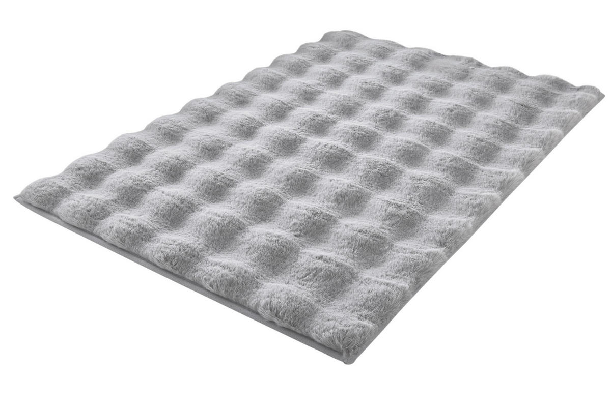 FÜRDŐSZOBASZŐNYEG  60/90 cm  világosszürke   - világosszürke, Basics, műanyag/textil (60/90cm) - Kleine Wolke