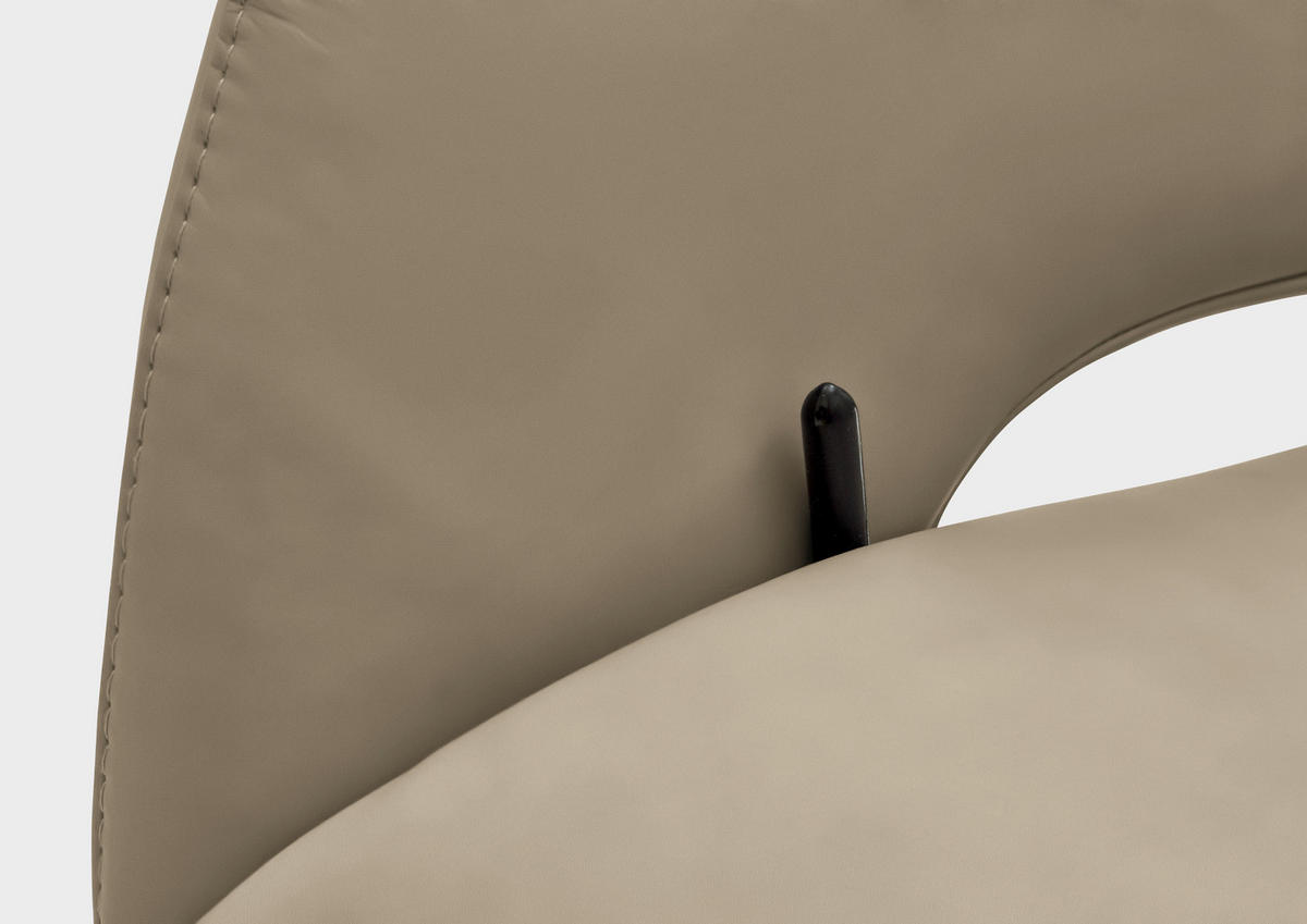 RELAXSESSEL in Leder Hellbraun  - Hellbraun/Schwarz, Design, Leder/Metall (83/116/87cm) - Valdera