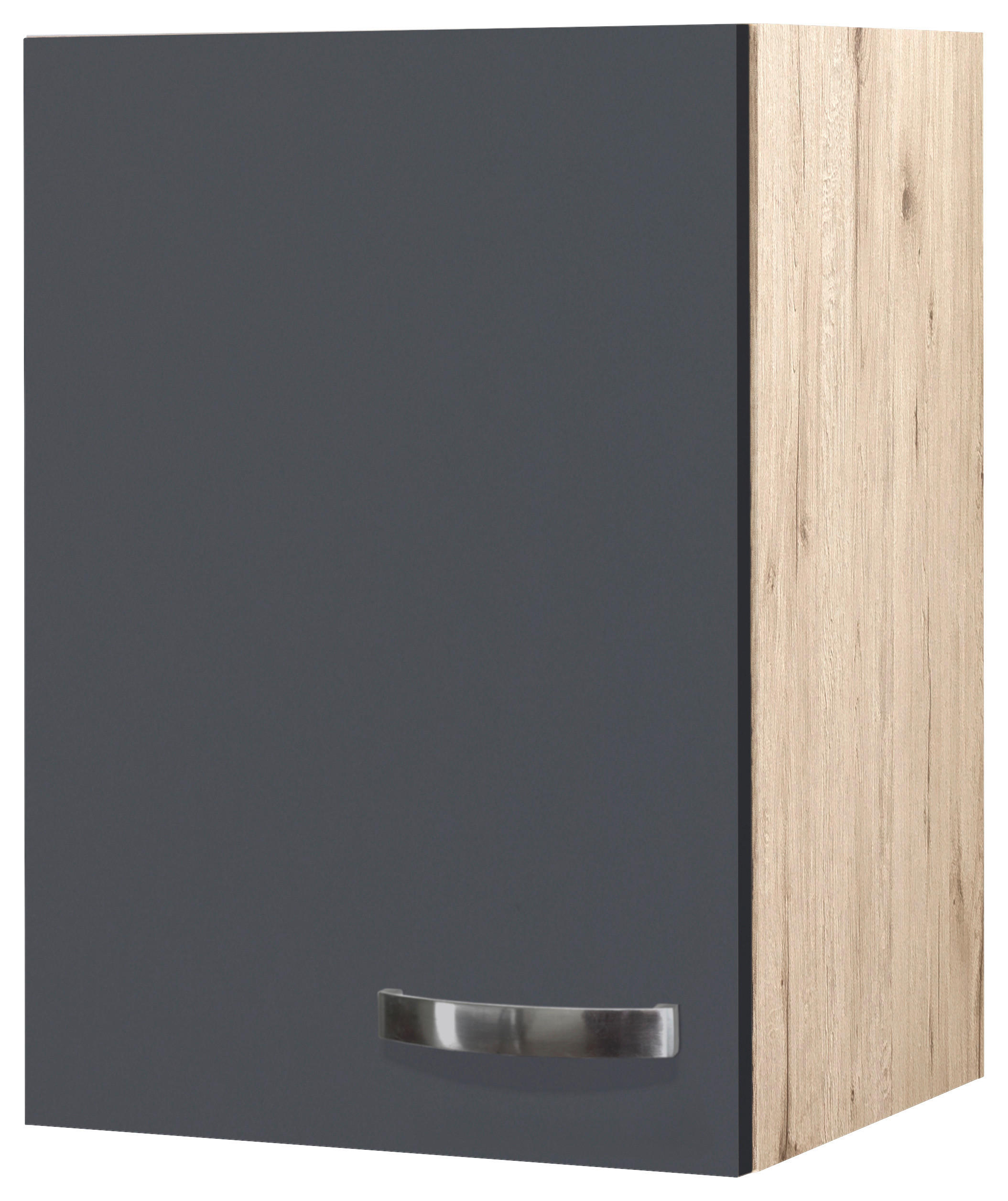 FlexWell Küchenoberschrank Dunkelgrau, Eiche San Remo 40x54x32 cm