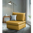 SCHLAFSESSEL  mit Flachgewebe Currygelb  - Currygelb, Design, Textil (90/89/83cm) - Novel