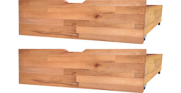 BETTKASTENSET 83/29/68 cm Kernbuche - Kernbuche, Natur, Holz/Kunststoff (83/29/68cm) - Carryhome