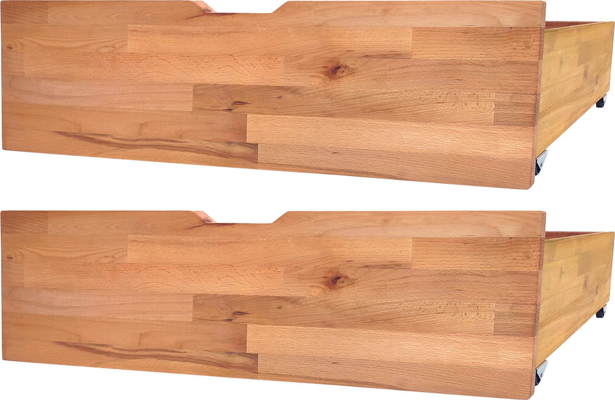 BETTKASTENSET 83/29/68 cm Kernbuche  - Kernbuche, Natur, Holz/Kunststoff (83/29/68cm) - Carryhome