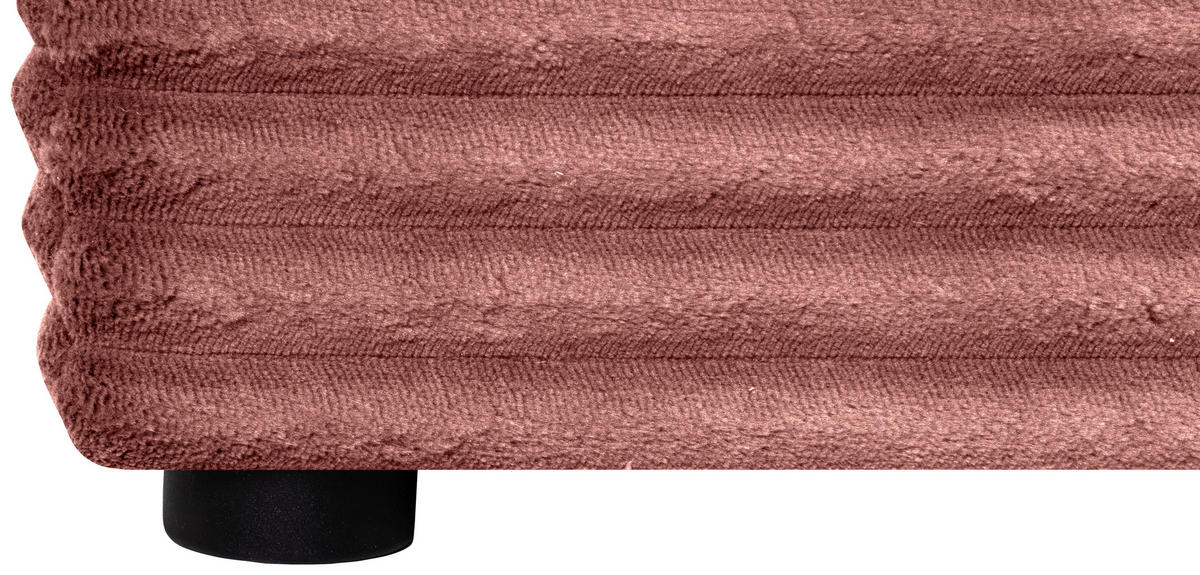 BOXBETT 140/200 cm  in Altrosa  - Schwarz/Altrosa, Trend, Kunststoff/Textil (140/200cm) - Boxxx