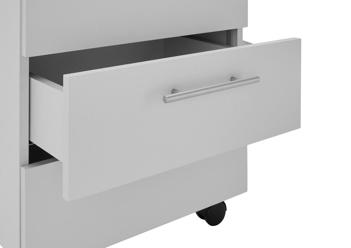 ROLLCONTAINER Grau  - Silberfarben/Grau, MODERN, Holzwerkstoff/Kunststoff (40/56/39cm) - Carryhome