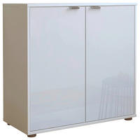 KOMÓD 80/70/43 cm  - krómszínű/fekete, Konventionell, faalapú anyag/üveg (80/70/43cm) - Dieter Knoll