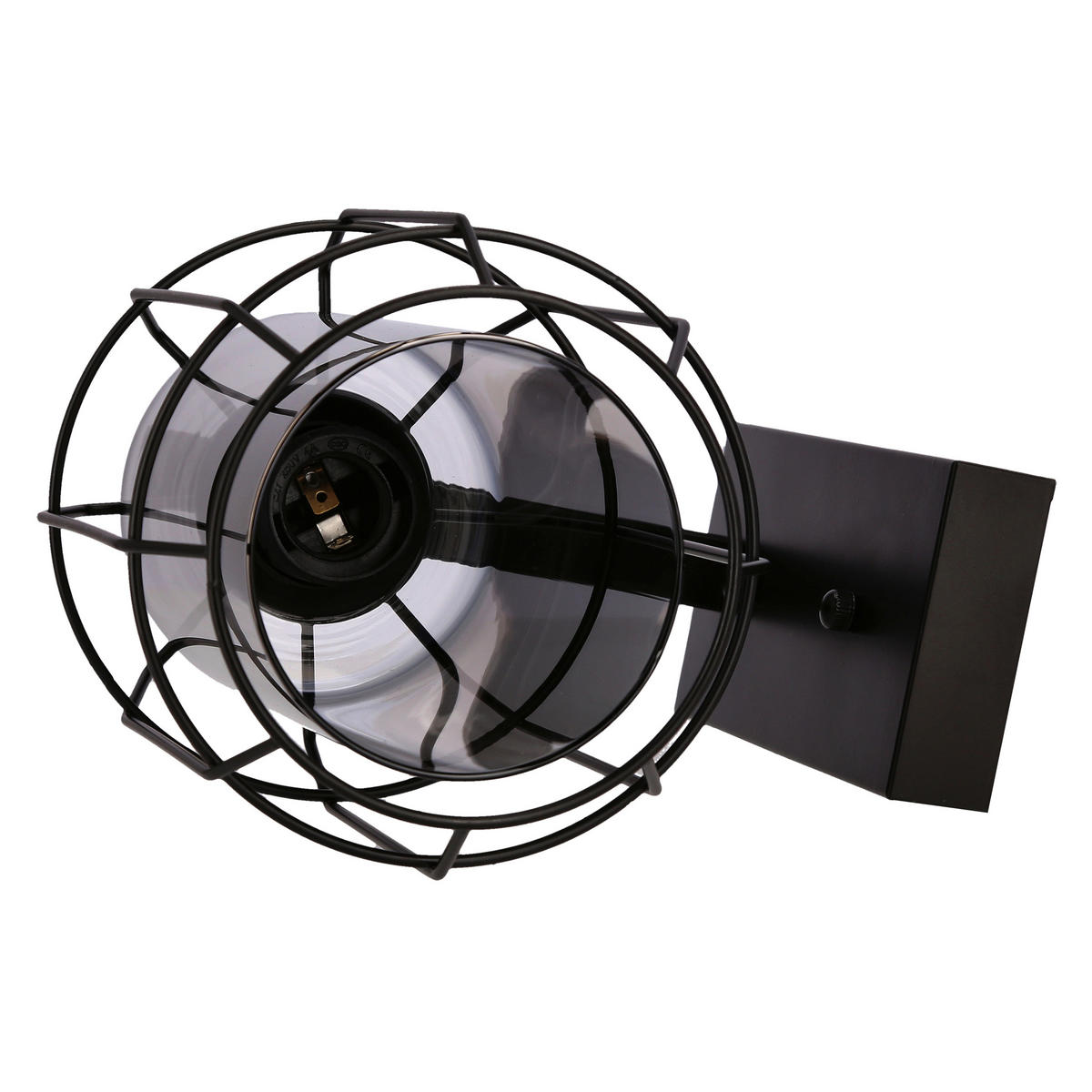 WANDLEUCHTE 23/15/24 cm   - Schwarz, KONVENTIONELL, Metall (23/15/24cm)