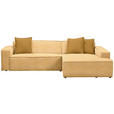 ECKSOFA  in Chenille Senfgelb  280/188 cm  - Currygelb/Senfgelb, KONVENTIONELL, Kunststoff/Textil (280/188cm) - Carryhome