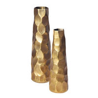 DEKOVASE  - Goldfarben, Design, Metall (15/48,5/15cm) - Livetastic