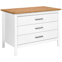 KÜCHENINSEL   in Weiß, Eiche Artisan  - Silberfarben/Weiß, MODERN, Holzwerkstoff/Metall (100/92/60cm) - home24