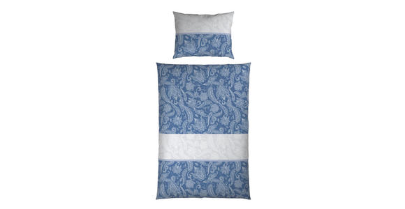 BETTWÄSCHE Satin 140/200 cm  - Blau, Textil (140/200cm) - Novel