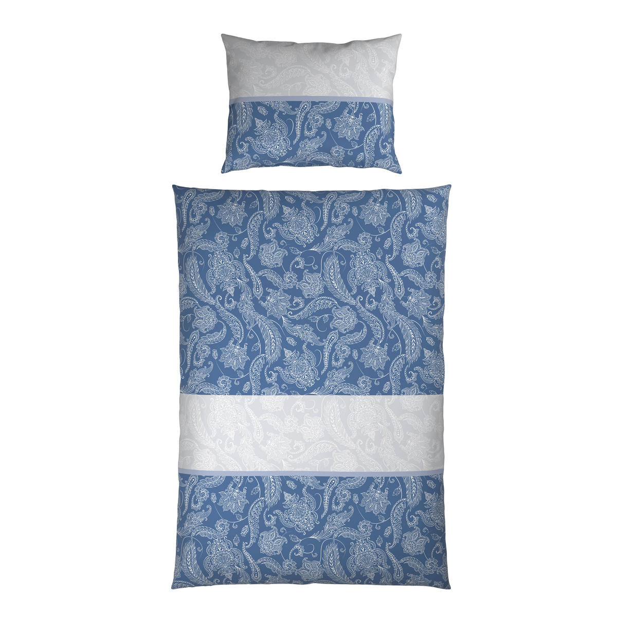 BETTWÄSCHE Satin 140/200 cm  - Blau, Textil (140/200cm) - Novel