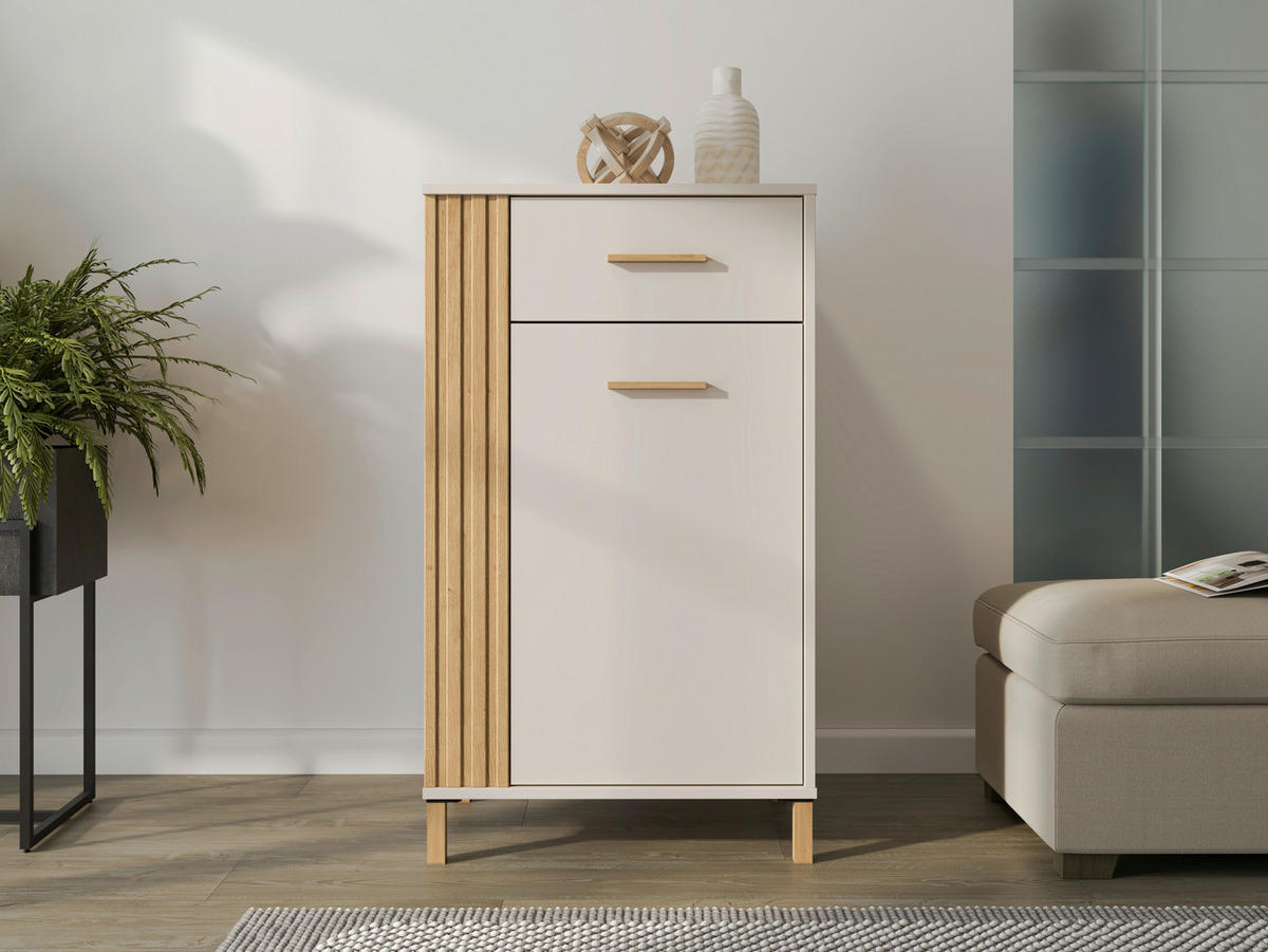 GARDEROBE 5-teilig  in 220/192,5/40 cm  - Kaschmir/Eiche Artisan, Basics, Glas/Holzwerkstoff (220/192,5/40cm) - Carryhome