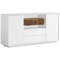 KOMODA   170/85/40 cm   bijela, boje hrasta  - bijela/boje hrasta, Design, drvni materijal/drvo (170/85/40cm) - MID.YOU