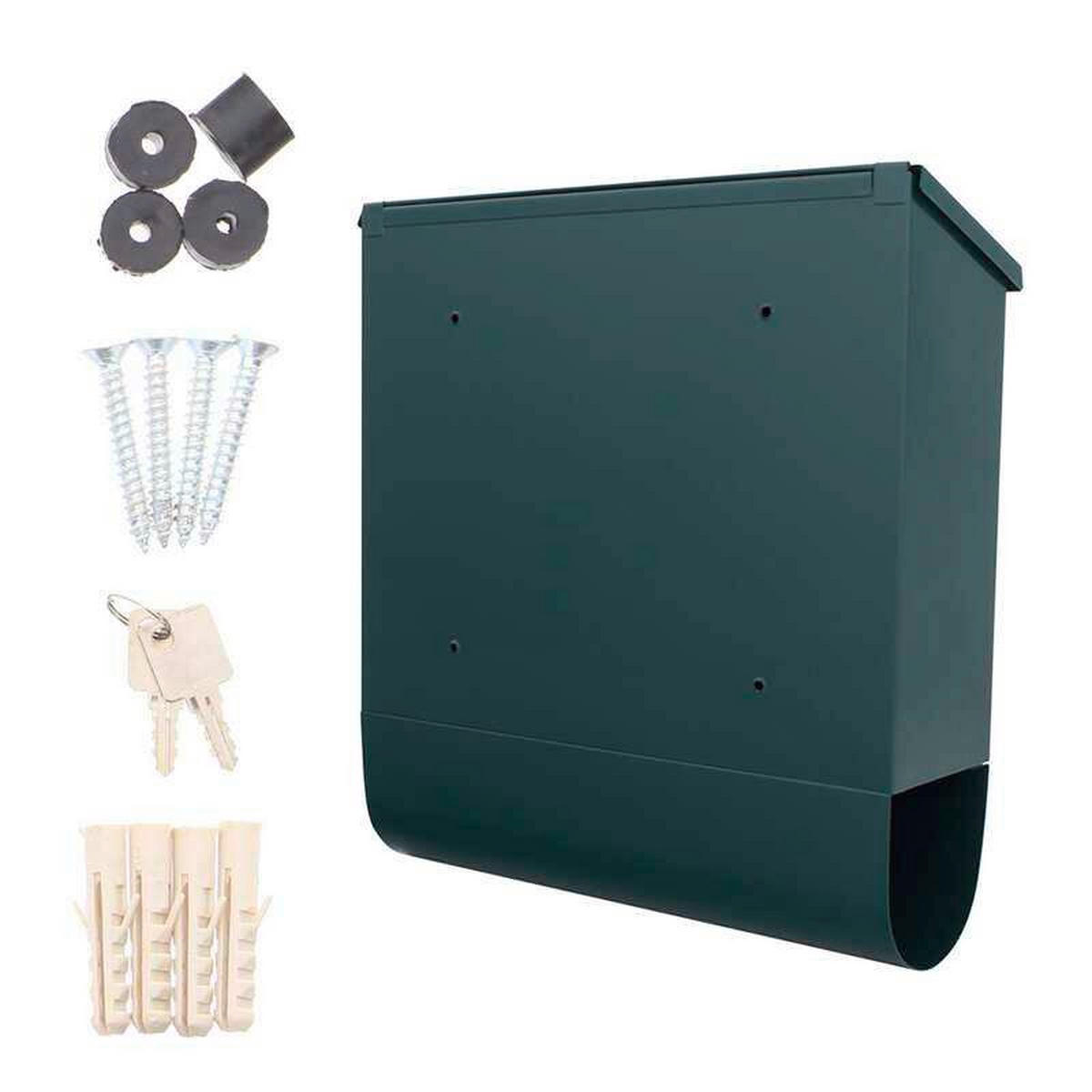 BRIEFKASTEN Grün  - Grün, KONVENTIONELL, Metall (36.5/41.5/11.5cm) - ROTTNER