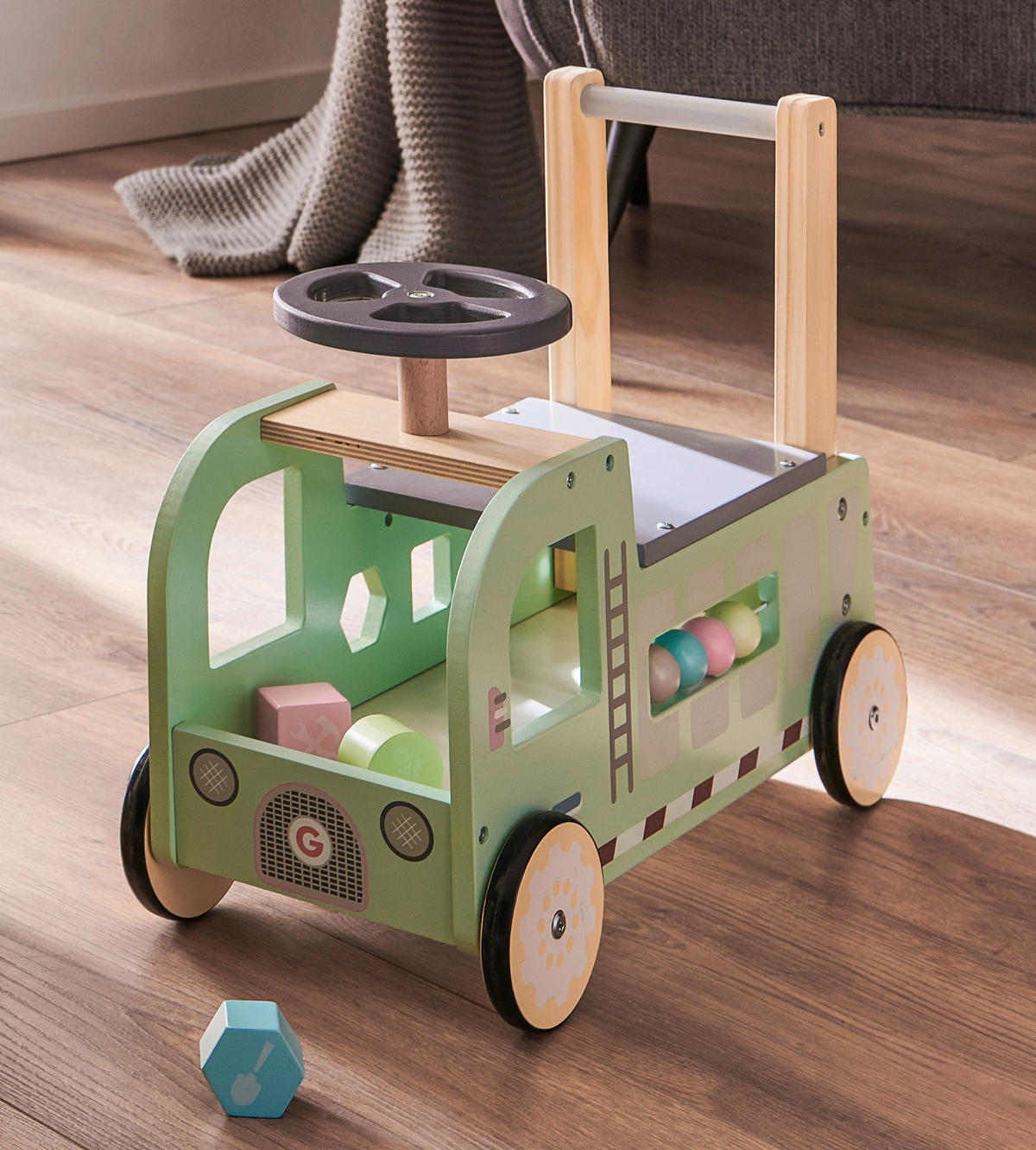 LAUFLERNWAGEN - Multicolor, Trend, Holz (45,8/21,3/39,8cm) - My Baby Lou
