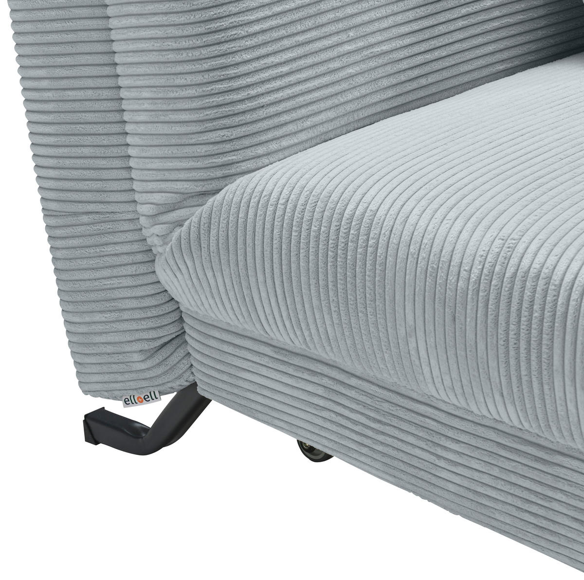 SCHLAFSESSEL Cord Hellblau    - Schwarz/Hellblau, Design, Textil/Metall (85/85/100cm) - Carryhome