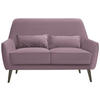 2-SITZER-SOFA in Mikrofaser Altrosa  - Schwarz/Altrosa, Trend, Holz/Textil (135/86/80cm) - Carryhome