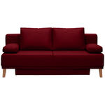 SCHLAFSOFA in Bordeaux  - Bordeaux/Naturfarben, Design, Holz/Textil (192/92/90cm) - Novel