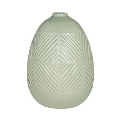VASE  - Mintgrau, Basics, Keramik (18/24,6cm)