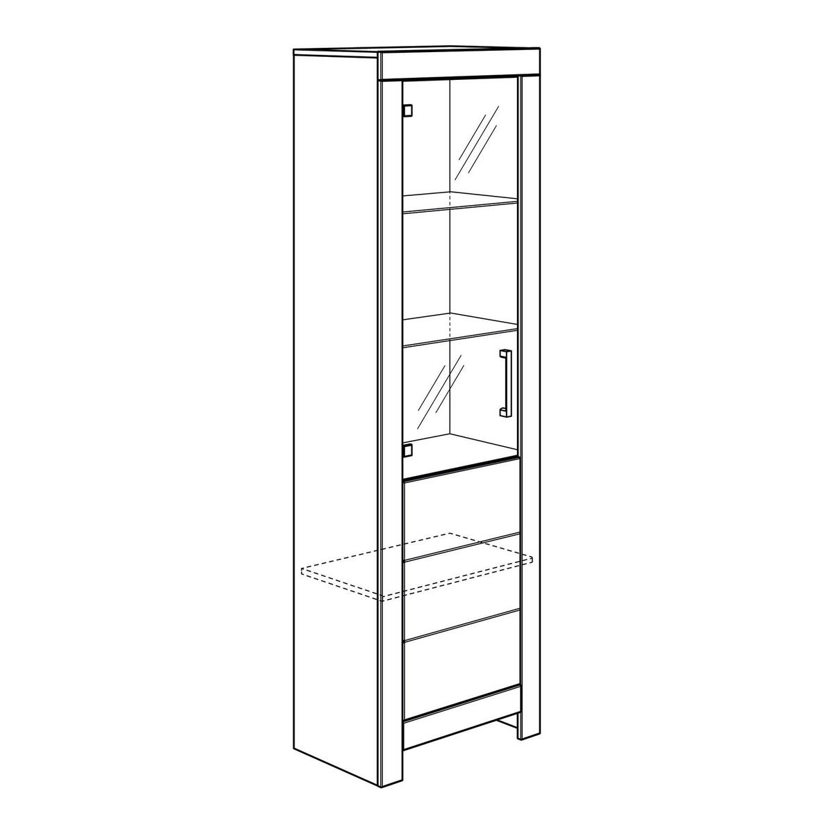 VITRINE in Weiß  - Chromfarben/Weiß, Design, Glas/Holzwerkstoff (631/205,2/39,3cm) - Paidi