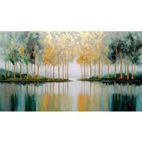 ALUMINIUMBILD Landschaft & Natur, Bäume  - Multicolor, Basics, Metall (180/100/2cm) - Euroart