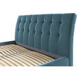 POLSTERBETT Lattenrost, Bettkasten Blau 140/200 cm  - Blau/Eichefarben, KONVENTIONELL, Holz/Textil (140/200cm) - Hom`in