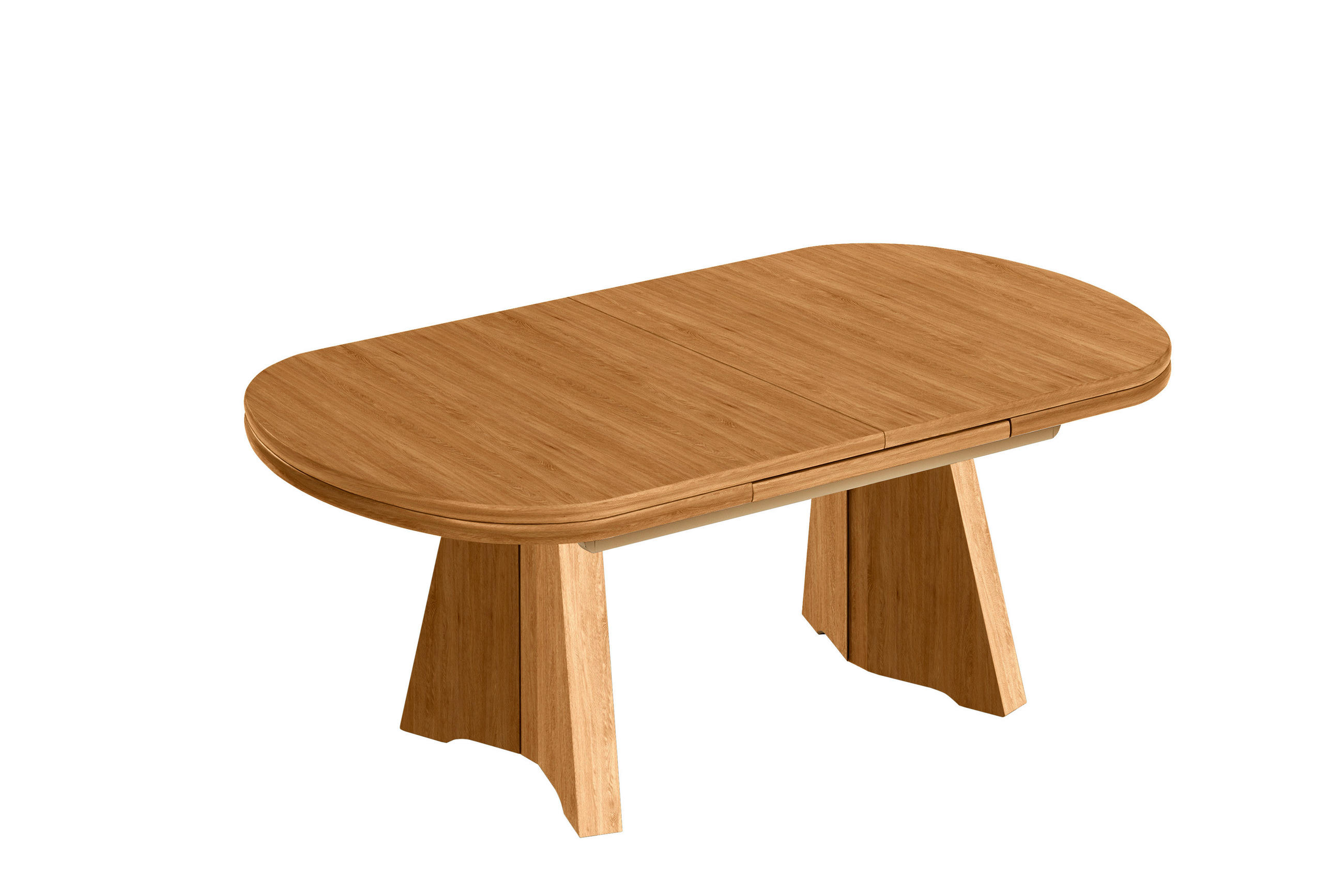 COUCHTISCH in Holz, Metall 125-165,5/71/54-73 cm  - Eichefarben, Konventionell, Holz/Metall (125-165,5/71/54-73cm) - Venda