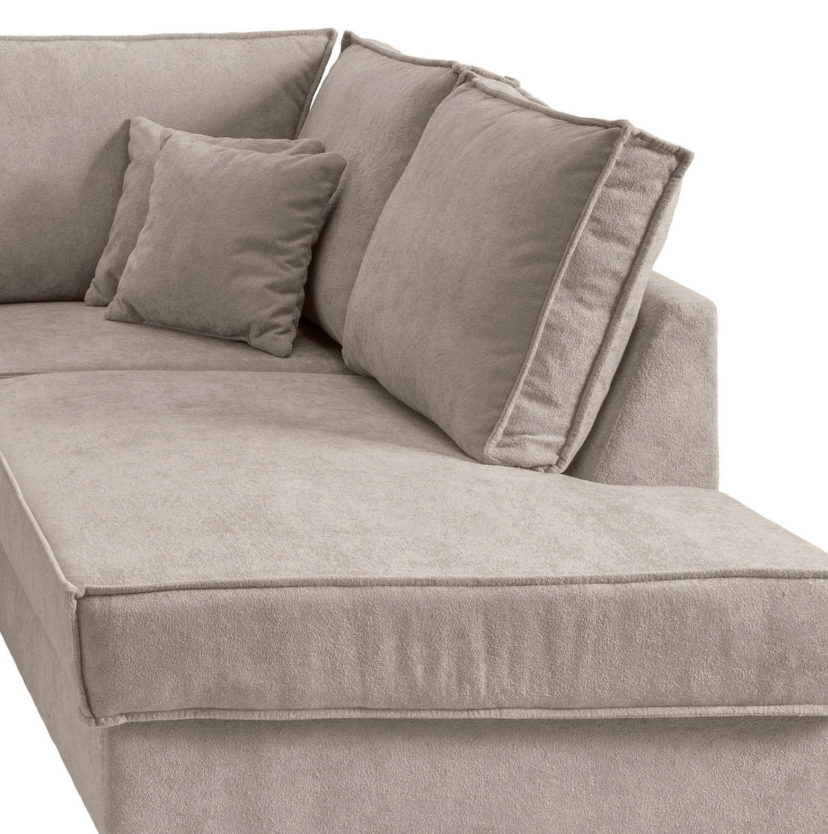 SEDACIA SÚPRAVA, textil, taupe - čierna/taupe, Modern, kov/textil (150/309/198cm) - MID.YOU