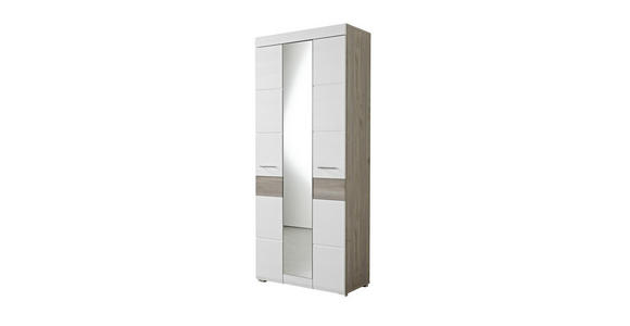 GARDEROBENSCHRANK 84/200/40 cm  - Chromfarben/Eichefarben, Basics, Holzwerkstoff/Metall (84/200/40cm) - Carryhome