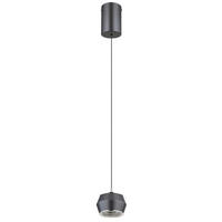 LED FÜGGŐLÁMPA 10/200 cm  - opál/szürke, Design, műanyag/fém (10/200cm)