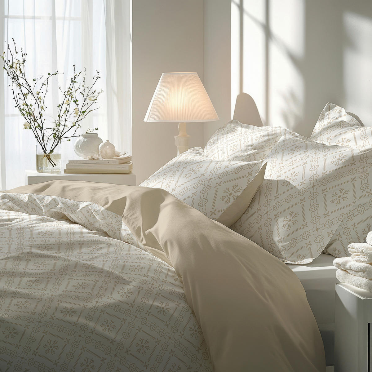 BETTWÄSCHE 2-teilig Renforcé 135/200 cm  - Beige, Basics, Textil (135/200cm) - Florella