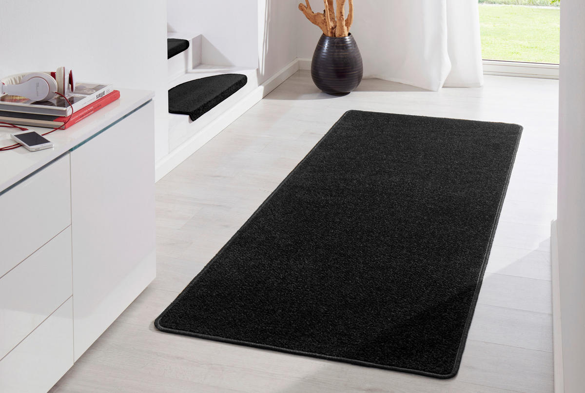 LÄUFER 80/300 cm Fancy  - Schwarz, Basics, Kunststoff (80/300cm)