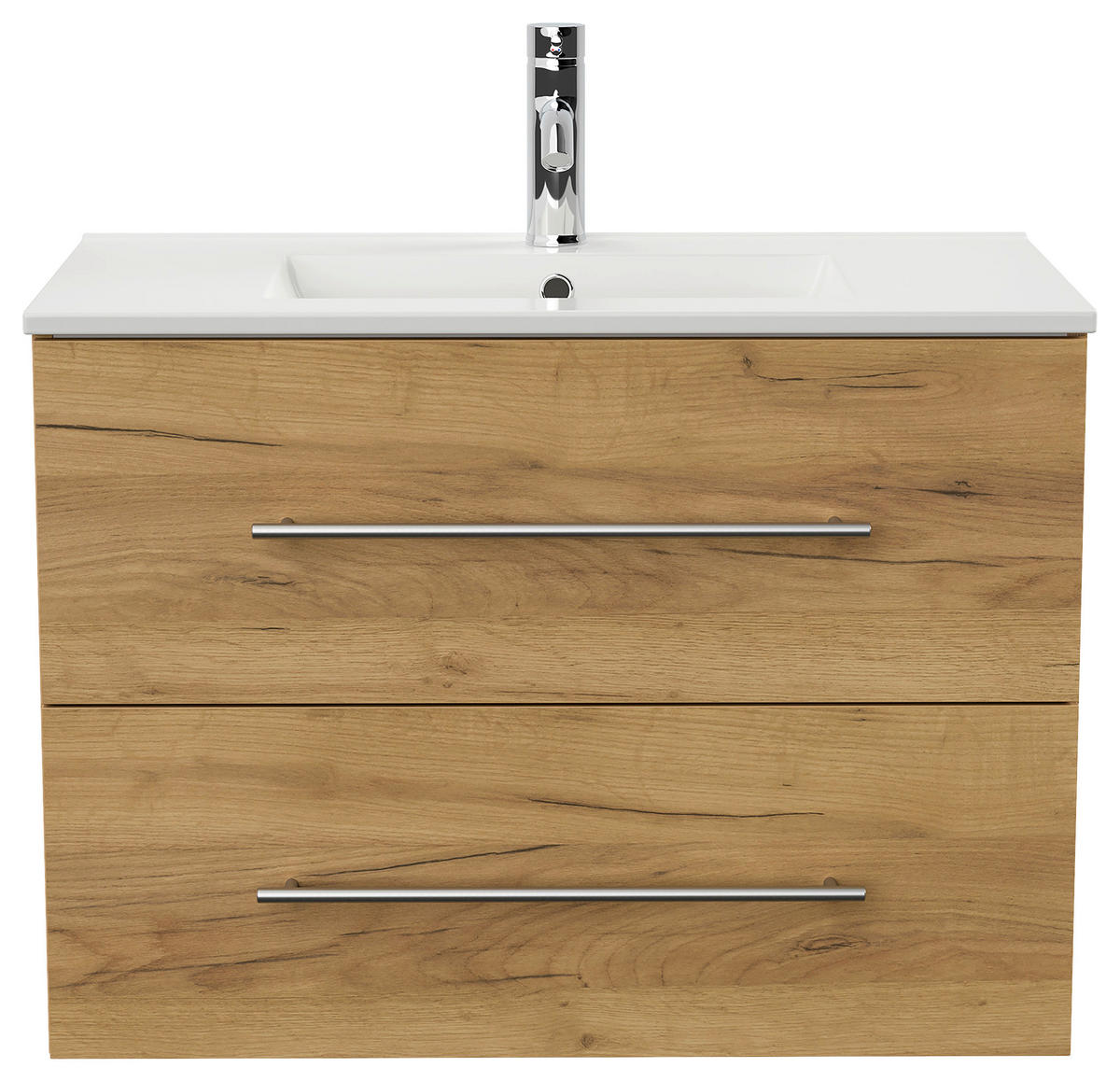 WASCHTISCHKOMBI 81 cm  - Eichefarben/Weiß, Basics, Keramik/Holzwerkstoff (81cm) - MID.YOU